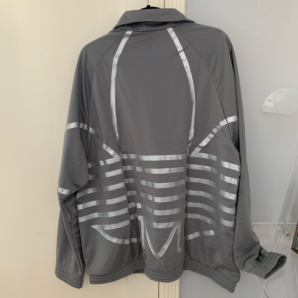 Grey red white blue large trefoil track jacket - Picture 6 of 7